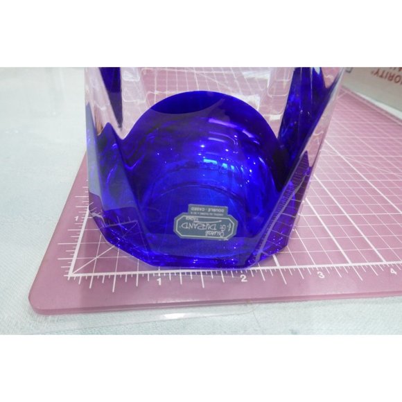 Signed JG Durand Cobalt Blue & Clear Master Salt Etched Signature & Label - Picture 10 of 11